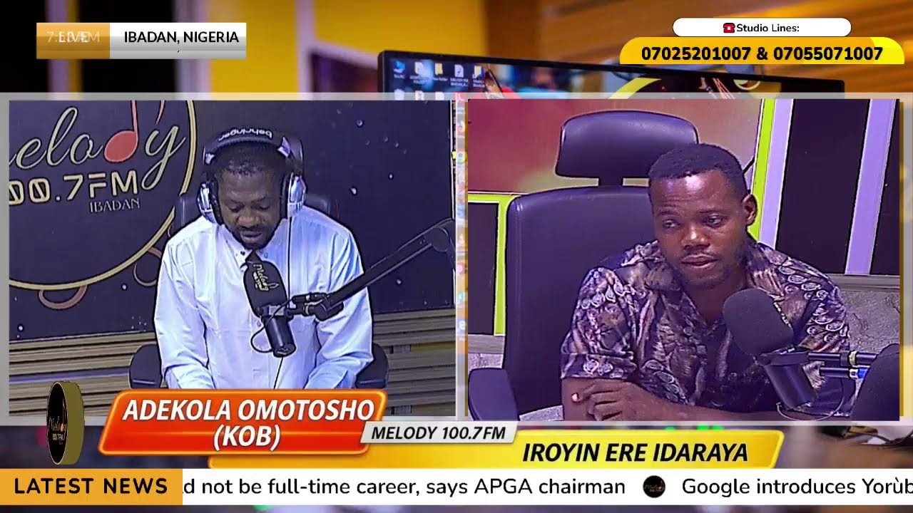 IROYIN ERE IDARAYA'' PELU ADEKOLA OMOTOSHO (KOB)