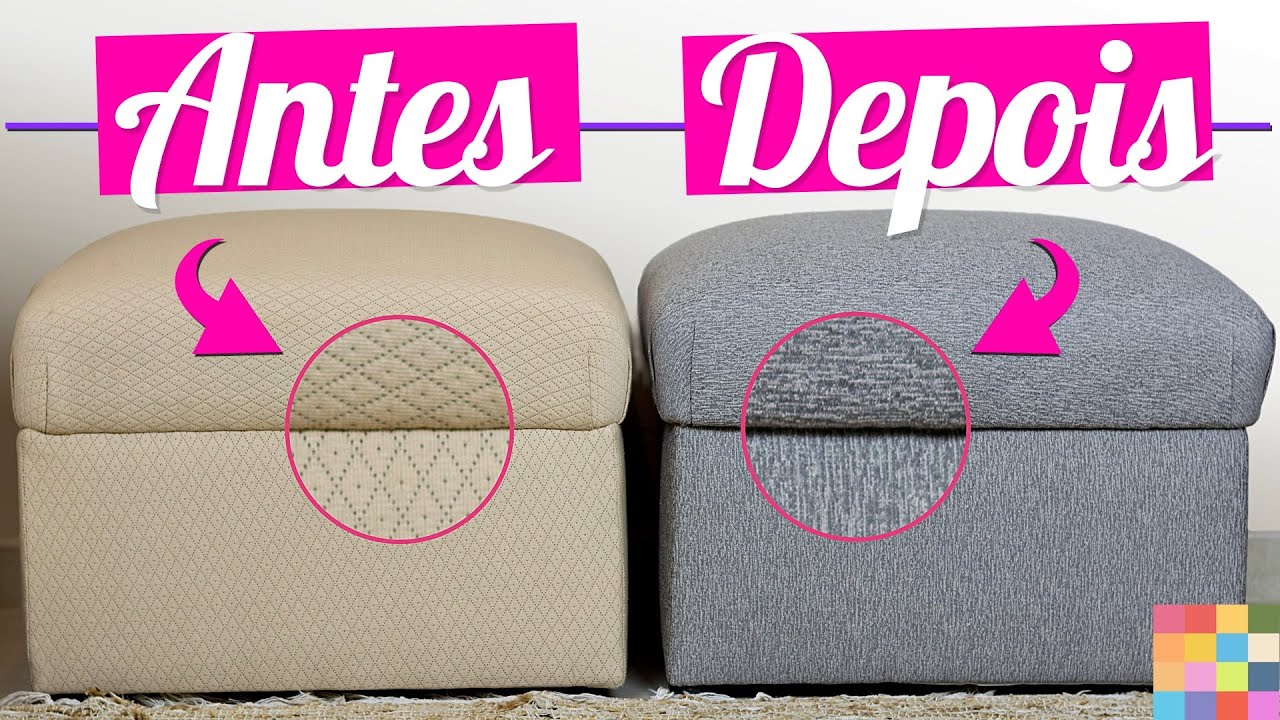 DIY :: Puff renovado | Como estofar