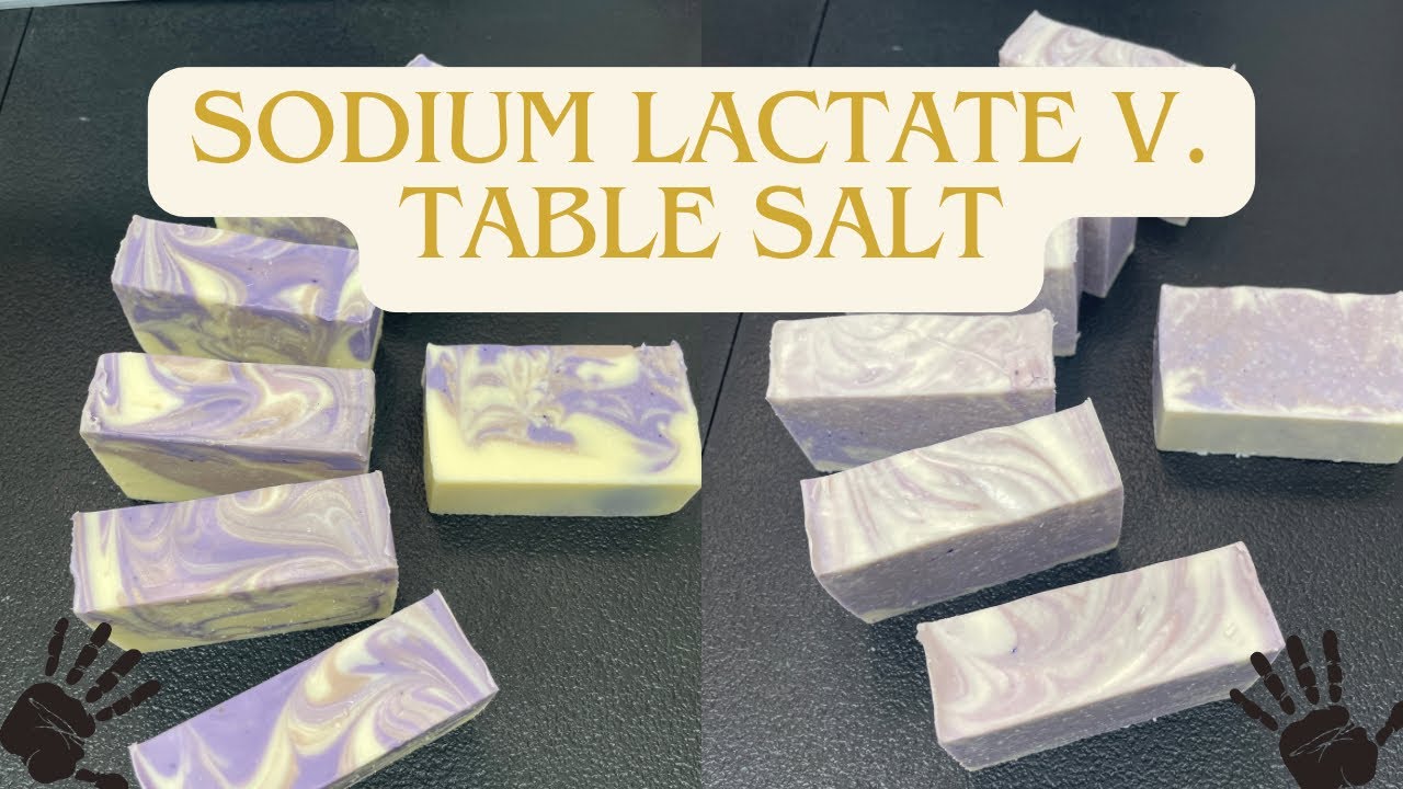 How to make lavender soap with sodium lactate and table salt #soap #handmade #natural #satisfying
