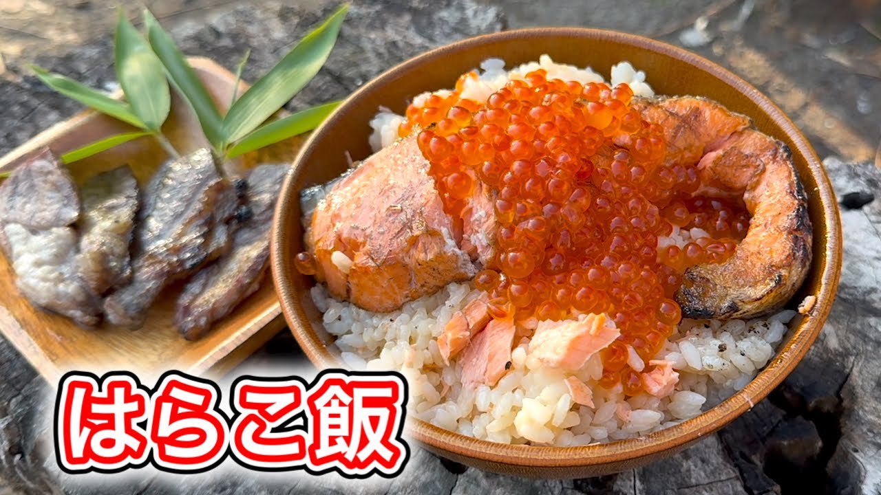 宮城県の郷土料理【はらこ飯】に炭火焼き銀鮭ものせて
