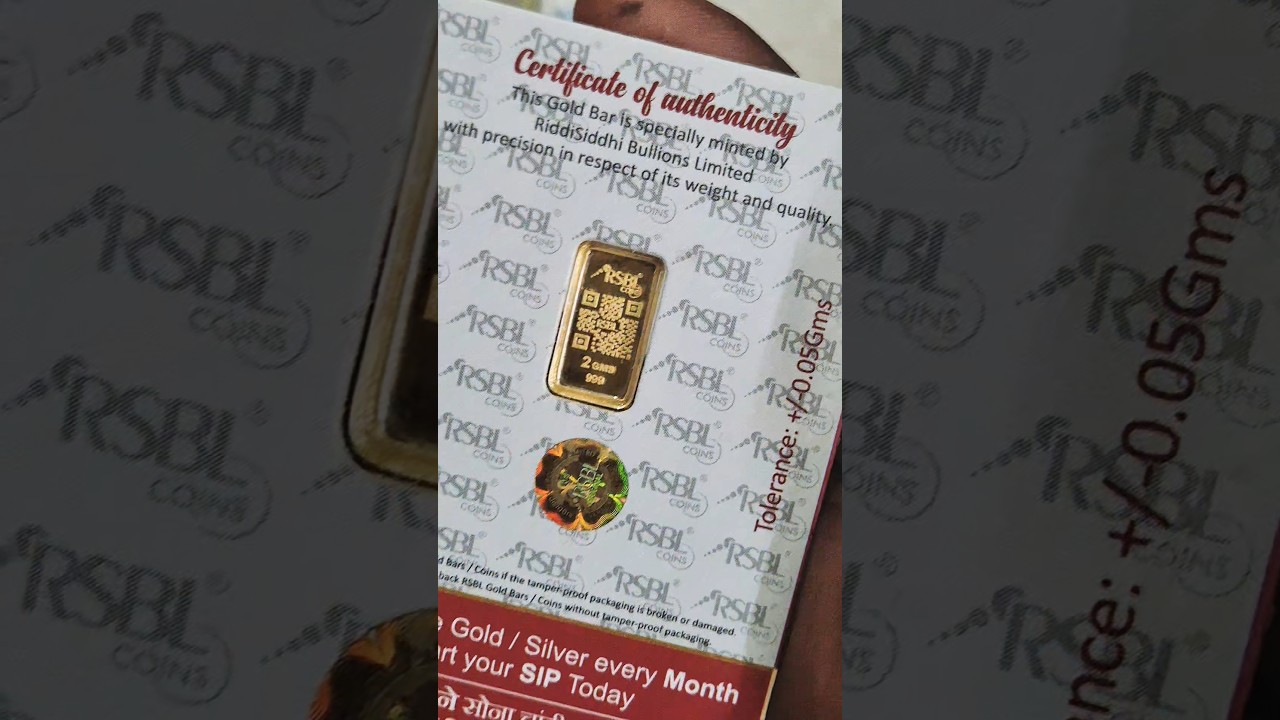 RSBL 24K 999 2G Gold coin #goldcoin #gold #trending #bullion #goldjewellery #goldbars #goldbar