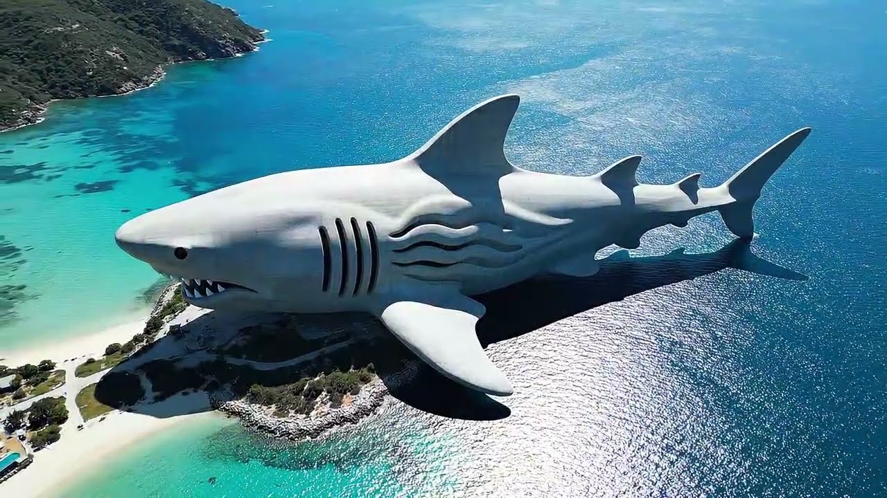 Giant Shark Adventure Park: The Great Megalodon Monolith Construction 🦈
