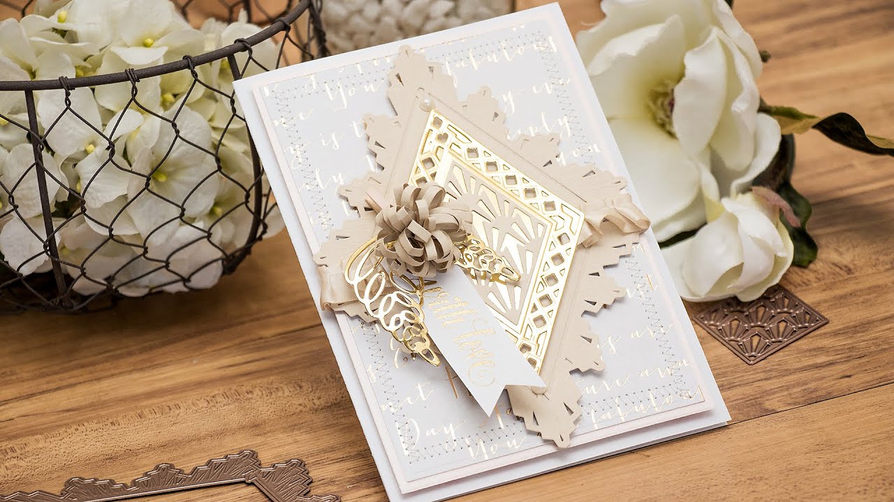 Spellbinders With Love Card using Ritz Decorative Accents
