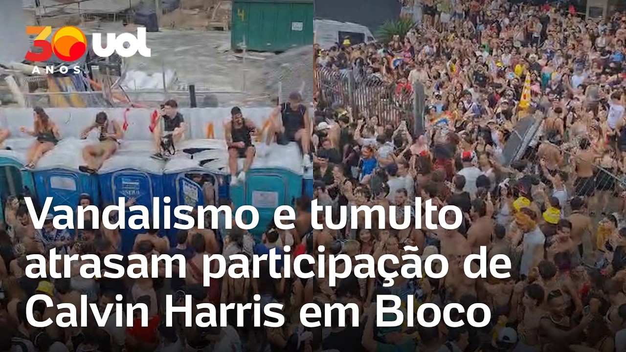 Vandalismo e tumulto atrasam participa&ccedil;&atilde;o de Calvin Harris em Bloco