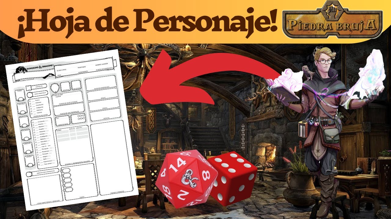 D&D español ⭐ Hoja de Personaje paso a paso 📜 Guía en 10 minutos 🥇 Dungeons & Dragons 5ta Edición 🏆