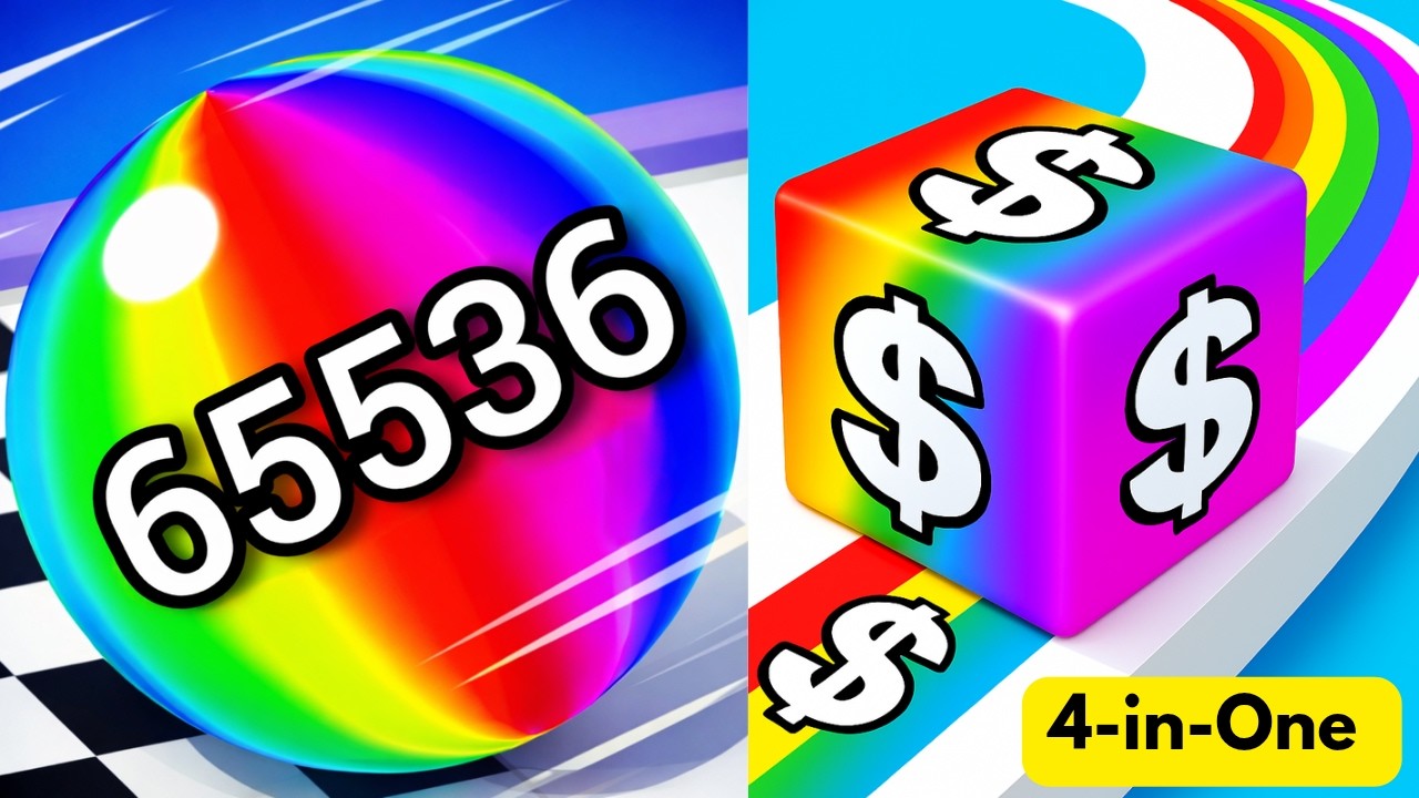Ball Run 2048, Jelly Run, Infinity Play | Satisfying Ball Games Hub LIVE 🔴 24/7