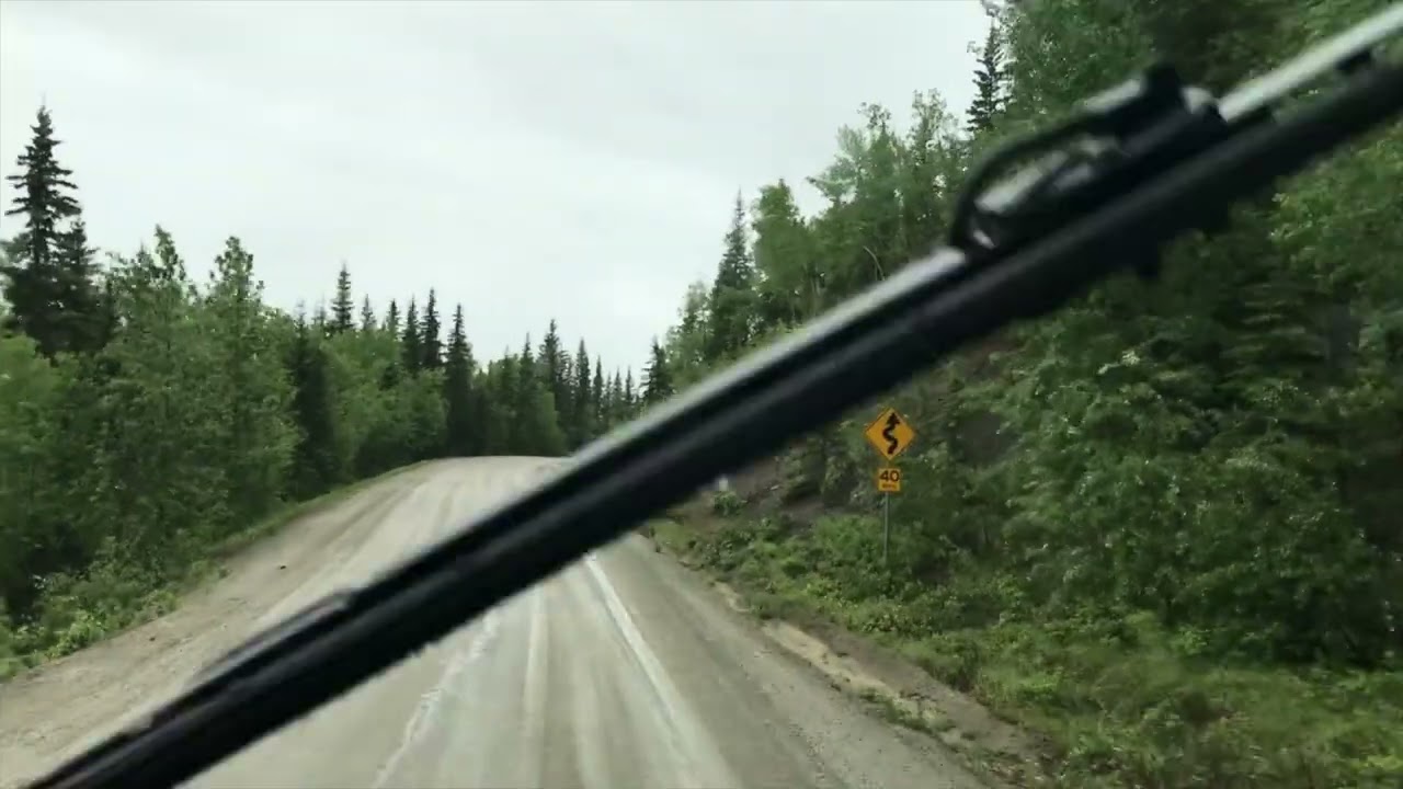US Border Crossing to Chicken on The Top of the World Highway June 2023    4K