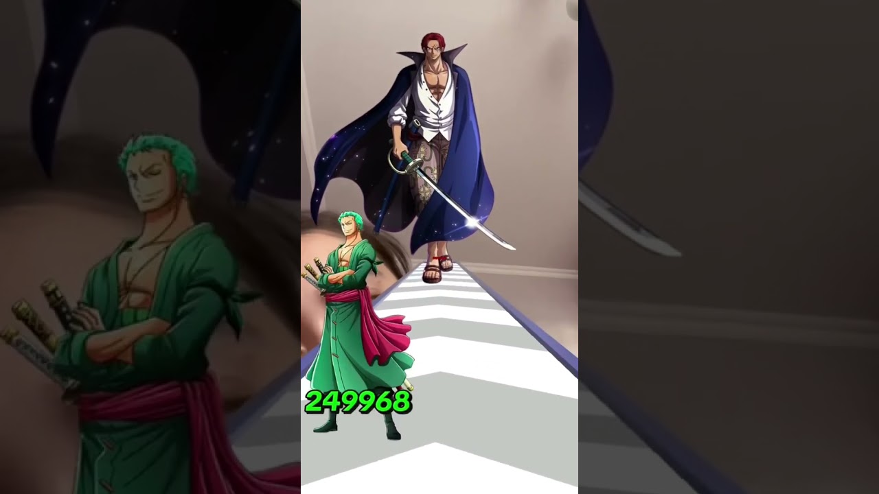 Zoro vs Shanks tap game #zoro #shanks #taptapgames #goku #dbz