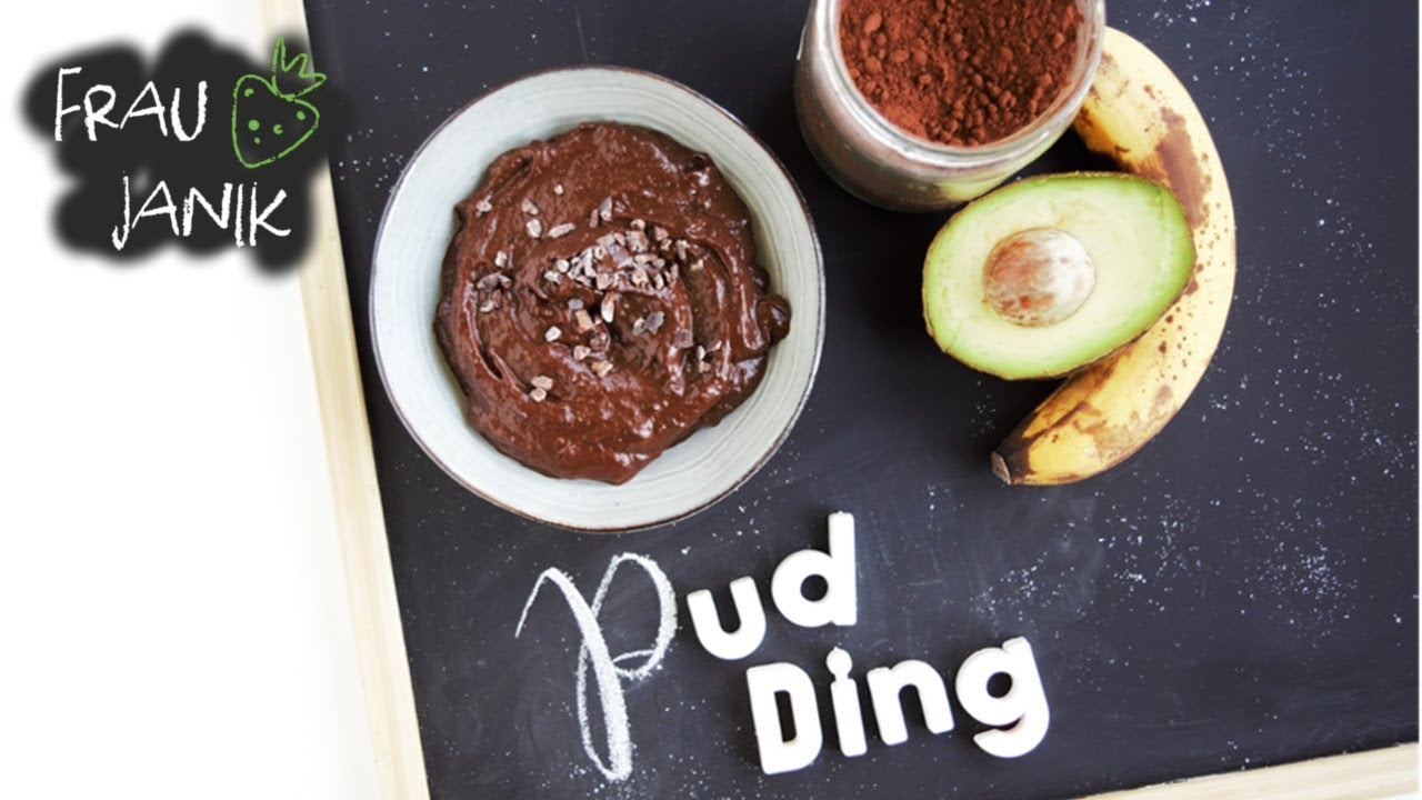 gesunder Schokopudding ohne Kochen 🍫 - ohne Zucker, mit Banane & Avocado, vegan...
