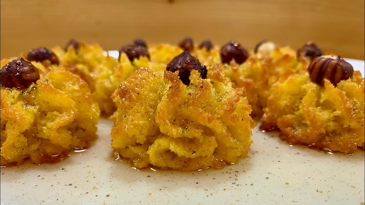 Easy Coconut Cookies In 5 Minutes | Saffron Coconut Macaroons Recipe | Shirini Nargil Zaferani