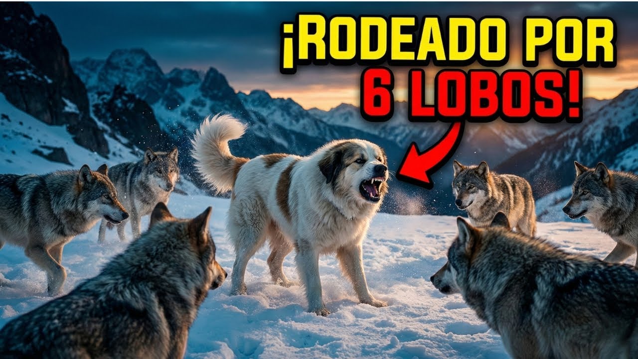 Rodeado por 6 LOBOS El Perro Pastor que peleó solo contra la manada