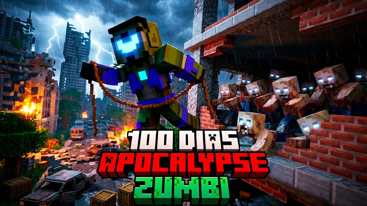 SOBREVIVI 100 DIAS NO APOCALIPSE ZUMBI MAIS DIFÍCIL DO MINECRAFT