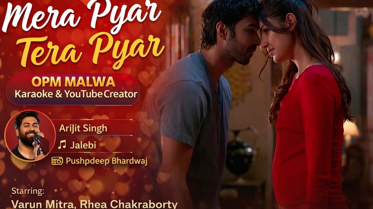 Mera Pyar Tera Pyar | Arijit Singh | Jalebi | OPM Malwa Karaoke | Hindi Romantic Song