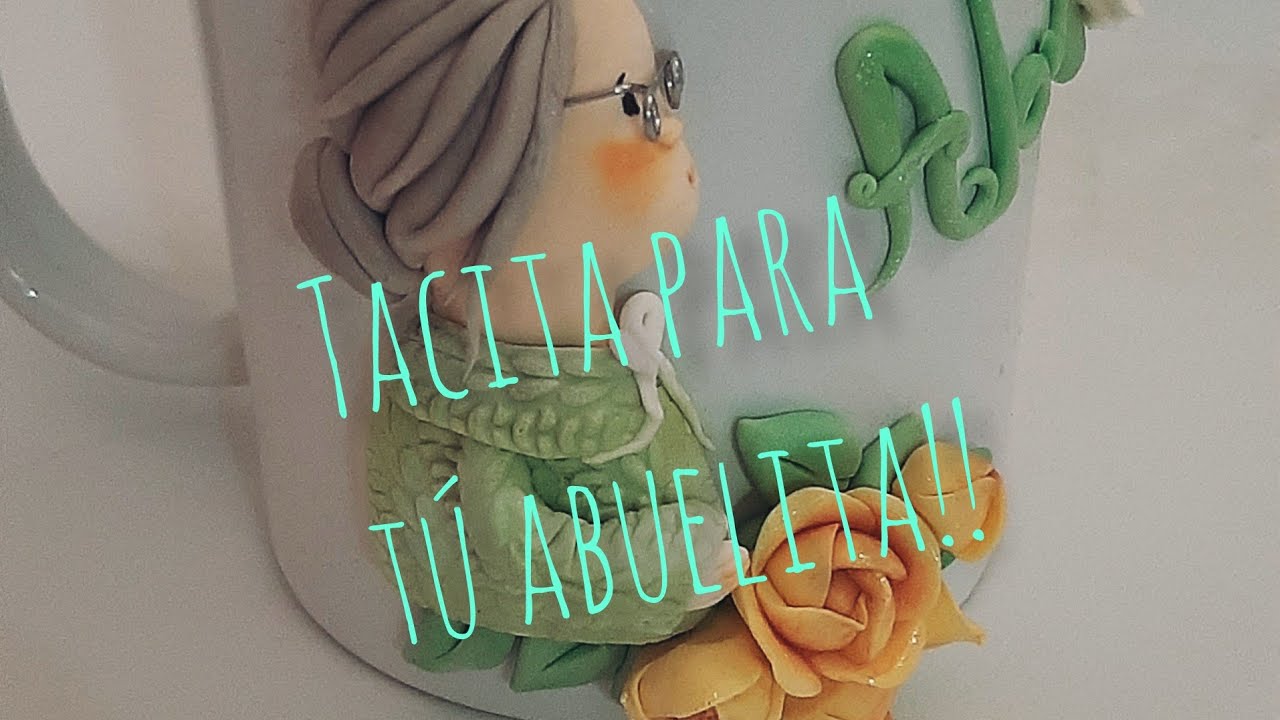 Taza para el día de los abuelos  Porcelana Fria 👵👩‍👦