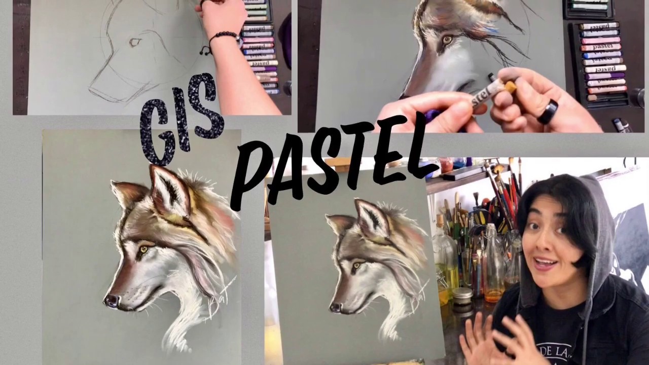 Cómo pintar un Lobo con GIS PASTEL! Aprende a utilizar el Gis pastel, es muy fácil.