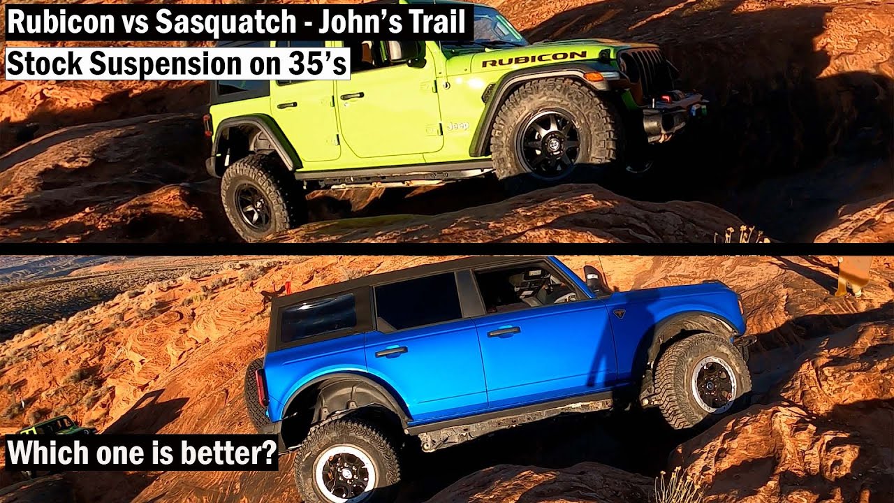 2021 Wrangler Rubicon vs 2021 Ford Bronco Badlands Sasquatch - Off Road Comparison Part 2