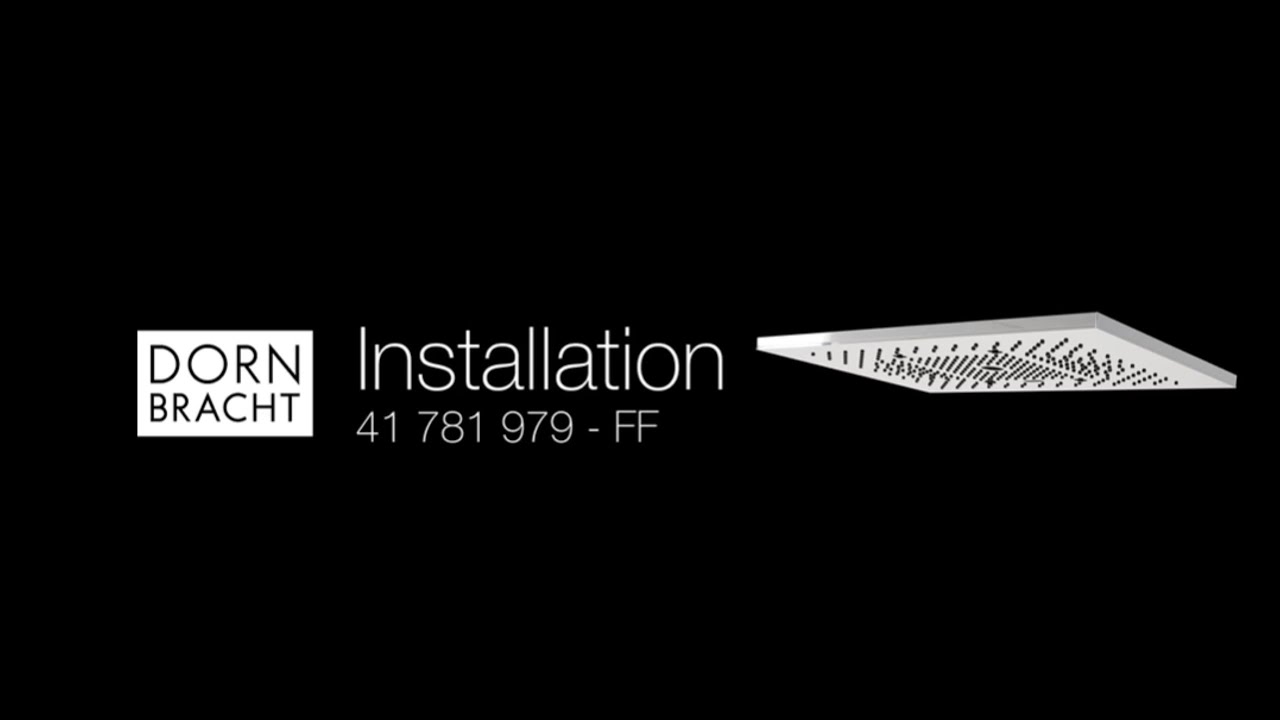 Installation  SERENITY SKY+ Rain panel for recessed ceiling installation with light  | Dornbracht