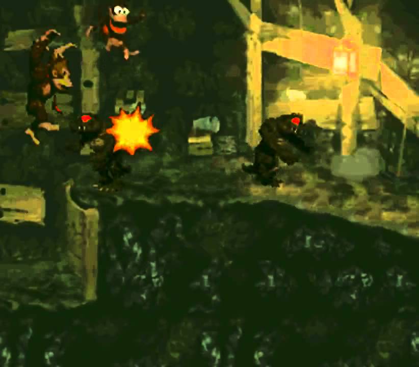Donkey Kong Country (Stop & Go Station cheat)
