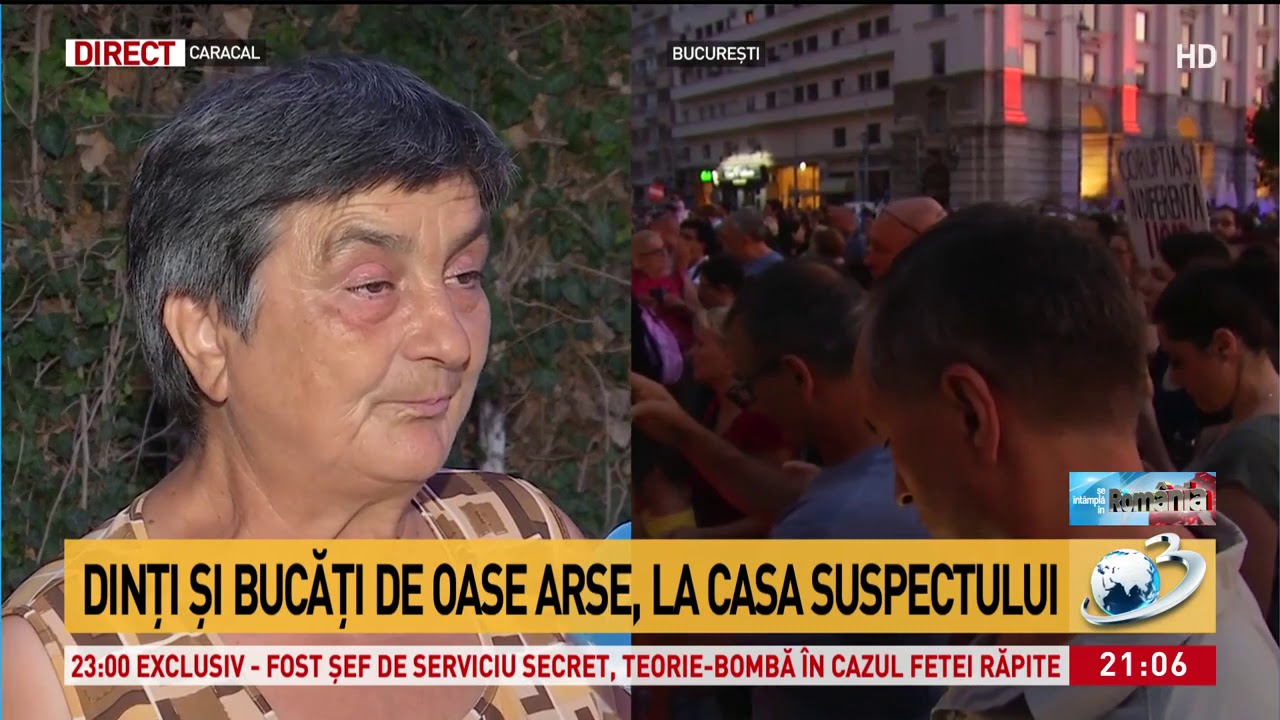 Mii de persoane au ieșit să protesteze în Capitală după tragedia din Caracal. Oamenii cer să s