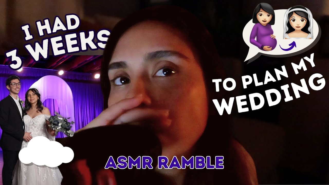 ASMR Cupped Whispering 👰🏻‍♀️ I PLANNED MY WEDDING in 3 WEEKS 💍 while 9months pregnant STORYTIME