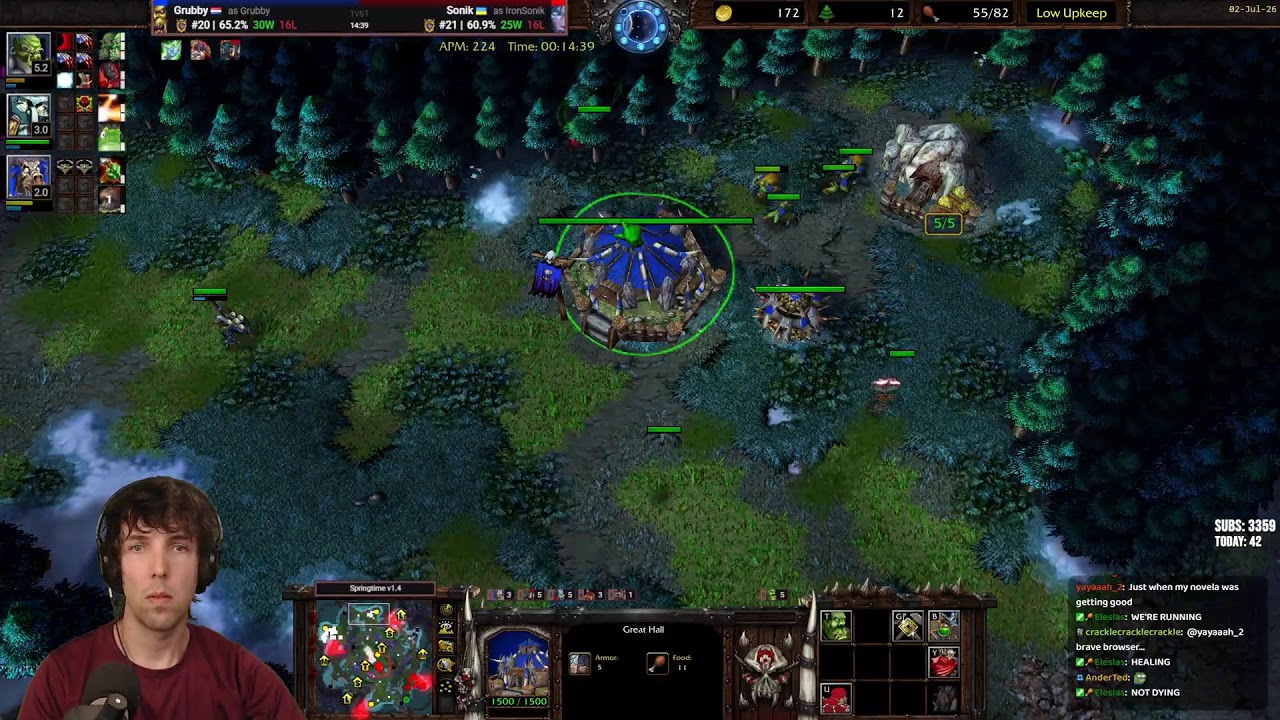WC3 gameplay and watching AoE2 tourney later - LIVE - Grubby - 02-July-2026