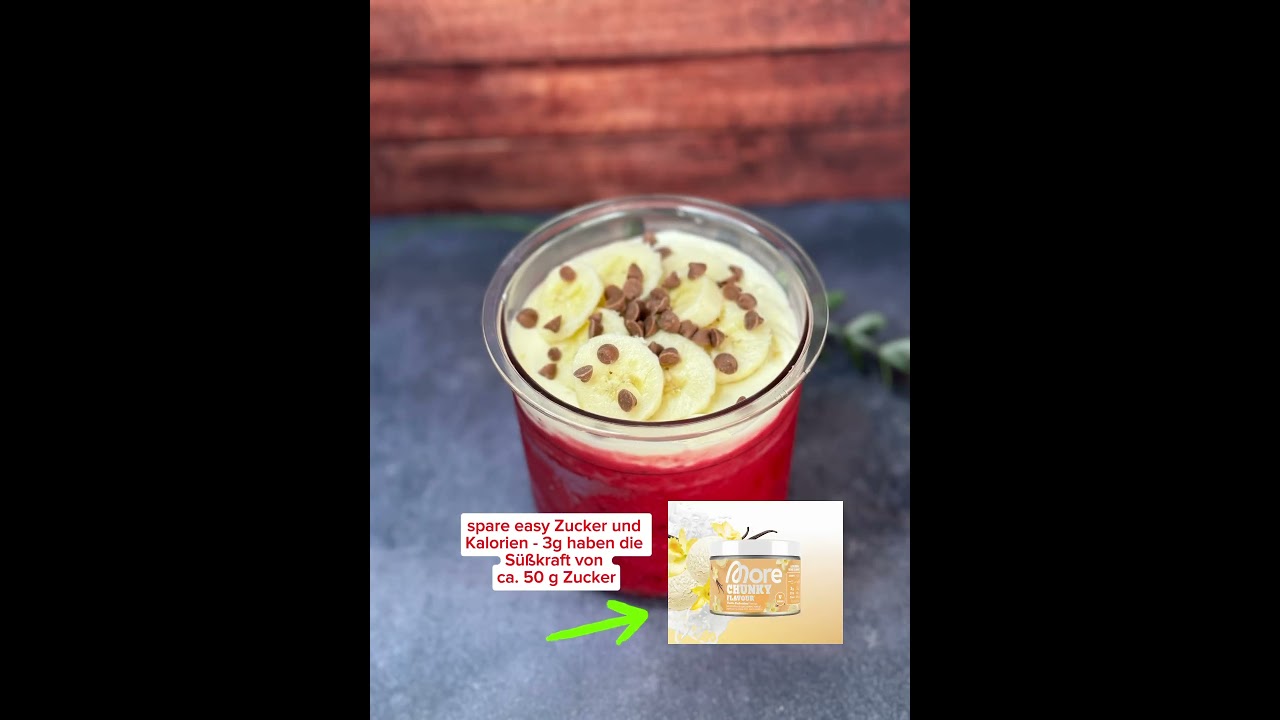 Fruchteis mit Skyrcreme, Banane und Schokodrops 🍌🍧 #jasla #dessert #morenutrition