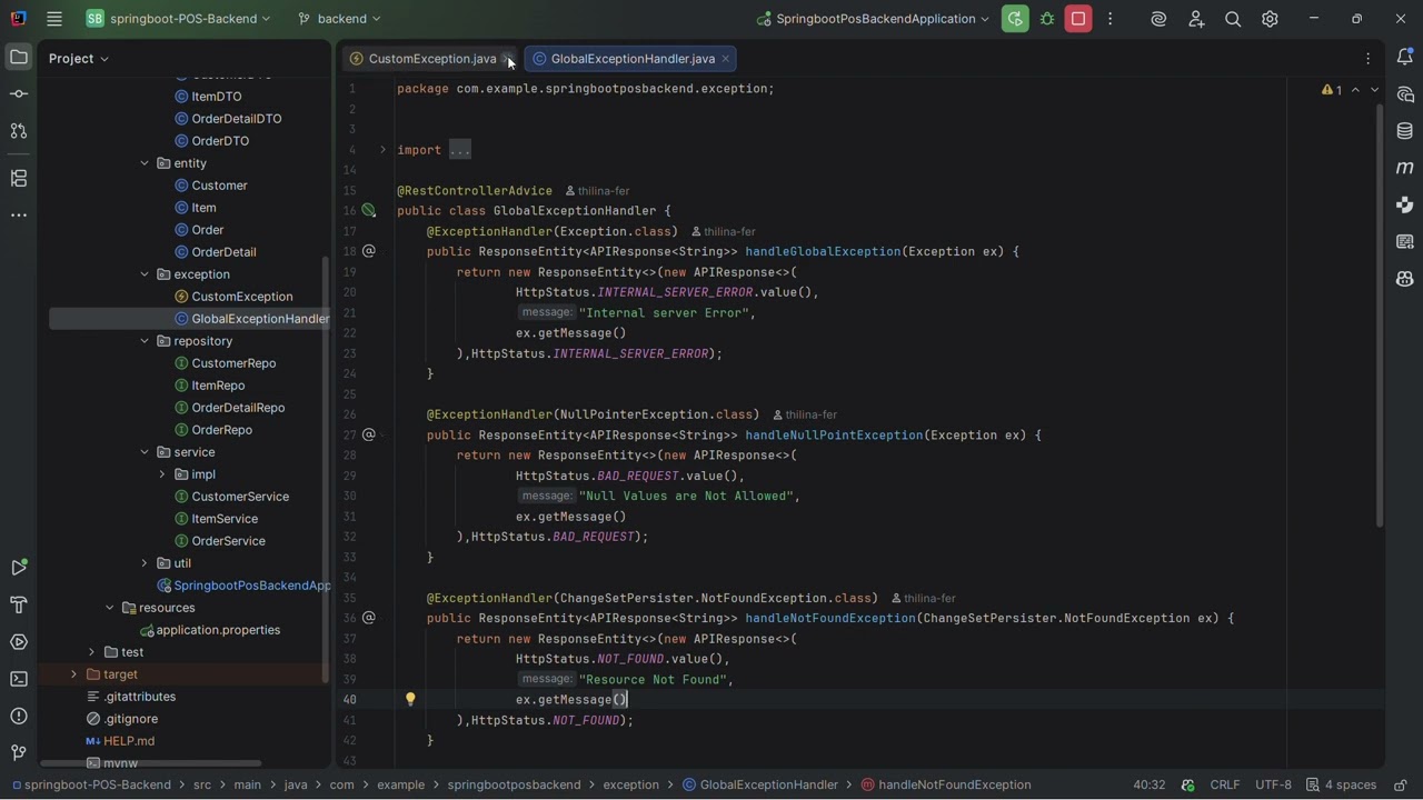 SPRING BOOT POS SYSTEM IJSE GDSE73 Thilina Dilshan