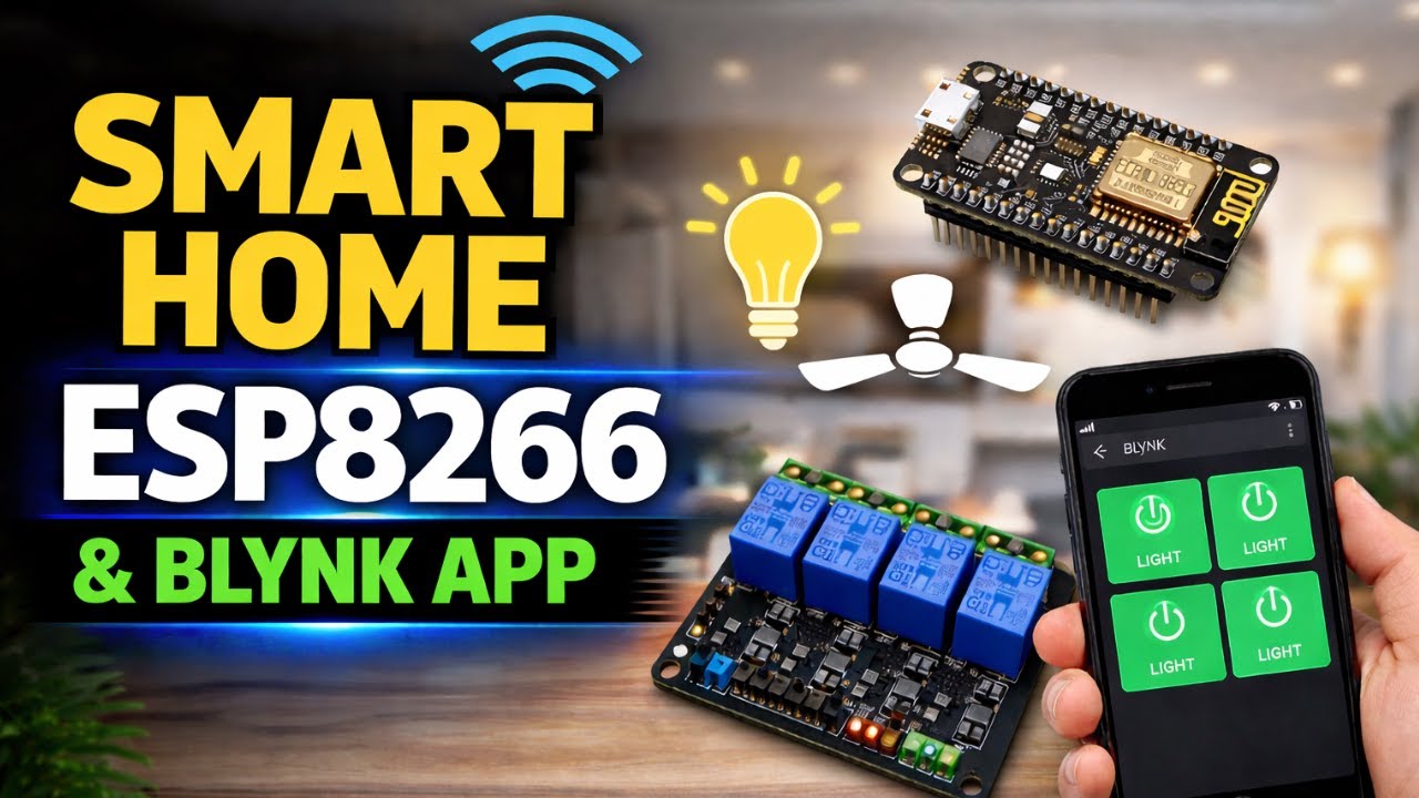 Home Automation Using NodeMCU ESP8266|| Blynk App|| IOT Project.