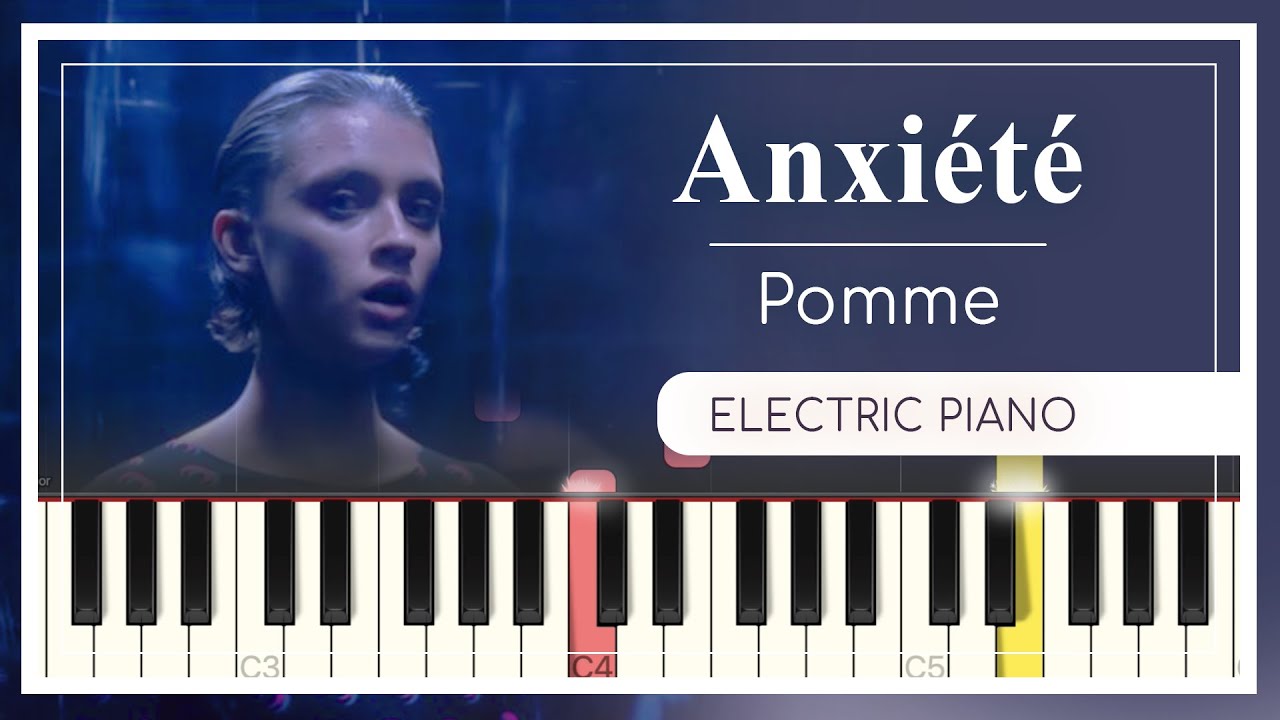 Anxiété - Pomme | Electric piano tutorial in C major for beginners