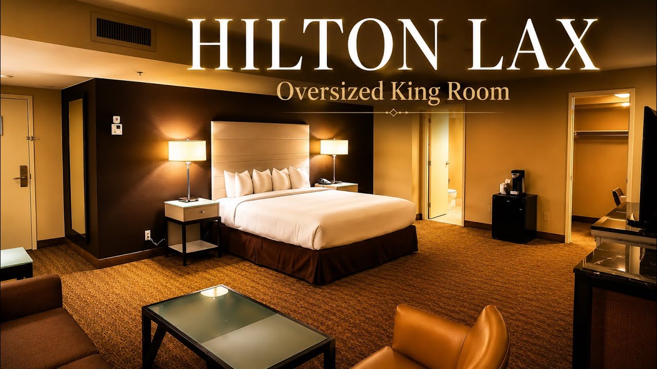 I Stayed at Hilton LAX | Oversized King Room Tour