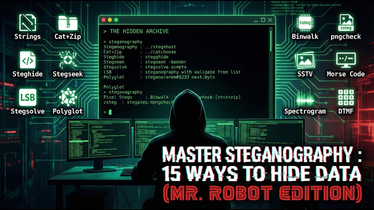 Master Steganography : 15 Ways to Hide Data (Mr. Robot Edition)