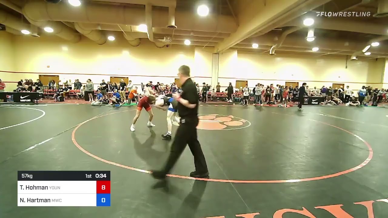 57 Kg Round Of 32 - Troy Hohman, Young Guns Wrestling Club Vs Nathanial Hartman, MWC Wrestling Aca