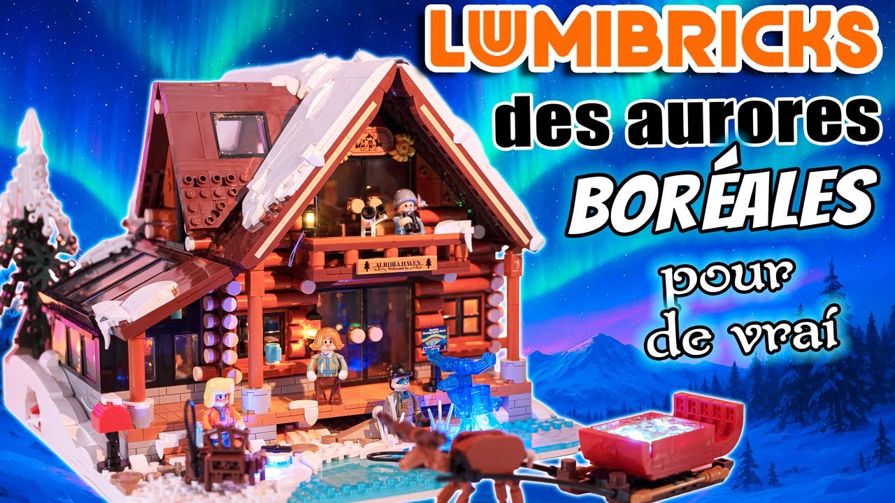 LUMIBRICKS AURORA CABIN - Le Chalet avec projection d'Aurores Bor&eacute;ales !!  Une MASTERCLASS  !