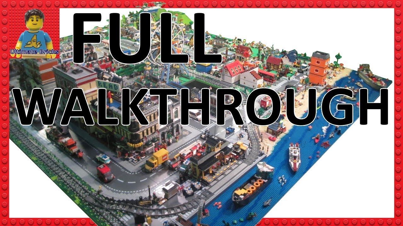 Full Walkthrough Of My Entire LEGO City --- Huge LEGO City Layout
