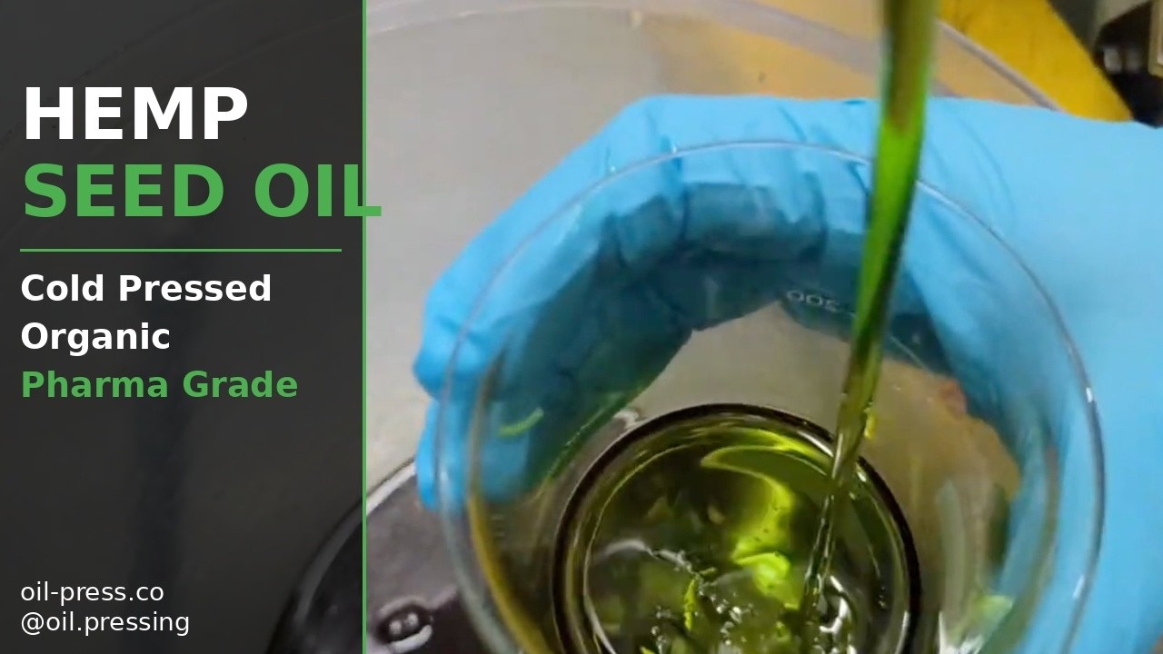 Organic Hemp Seed Oil Production