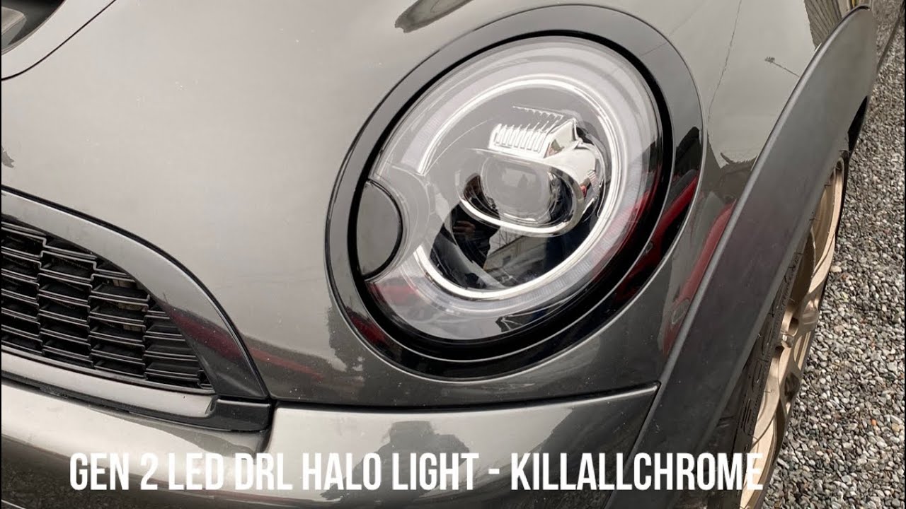 Gen 2 LED DRL Halo Head Lights - KillAllChrome - R55 R56 R57 R58 R59 - Headlight Headlights VLAND