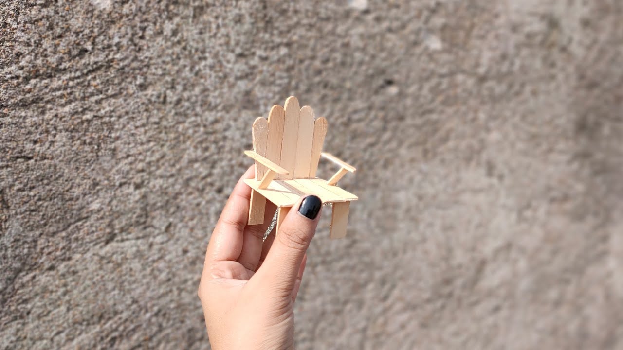 DIY Miniature Chair from Popsicle Sticks – Easy Dollhouse Furniture Tutorial