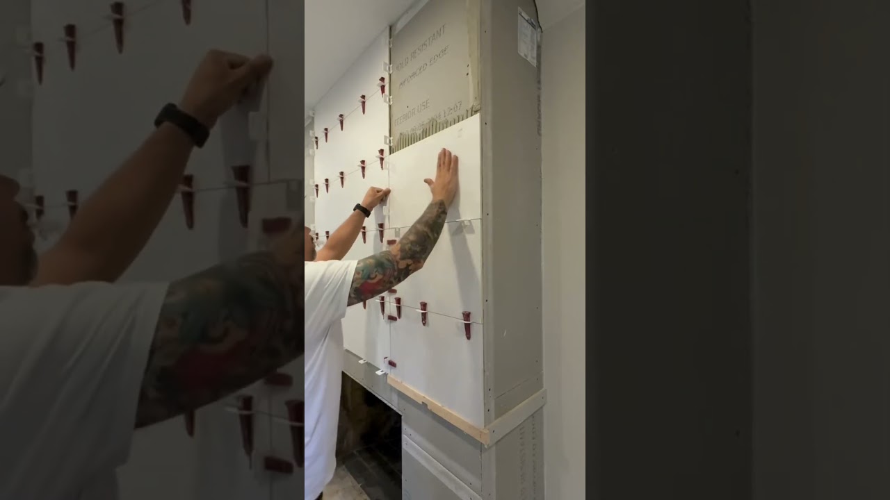 How to Use a Laser Level for Wall Tiling | Quick Guide| #shorts