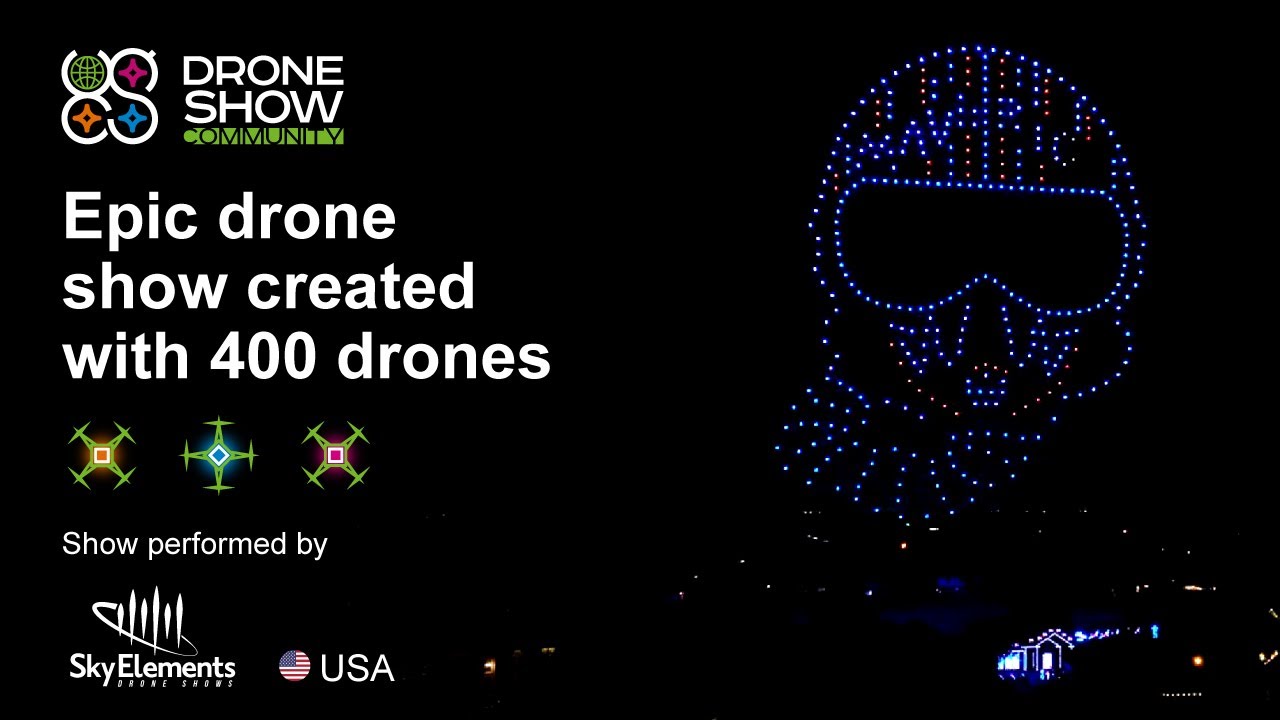 Epic drone show created from 400 drones