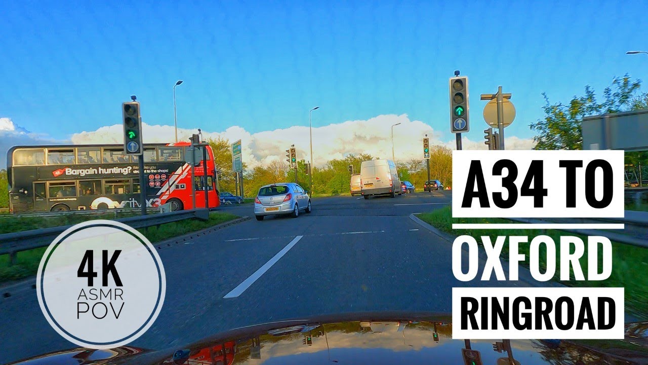 4K POV Oxford Ring Road Drive at Sunset