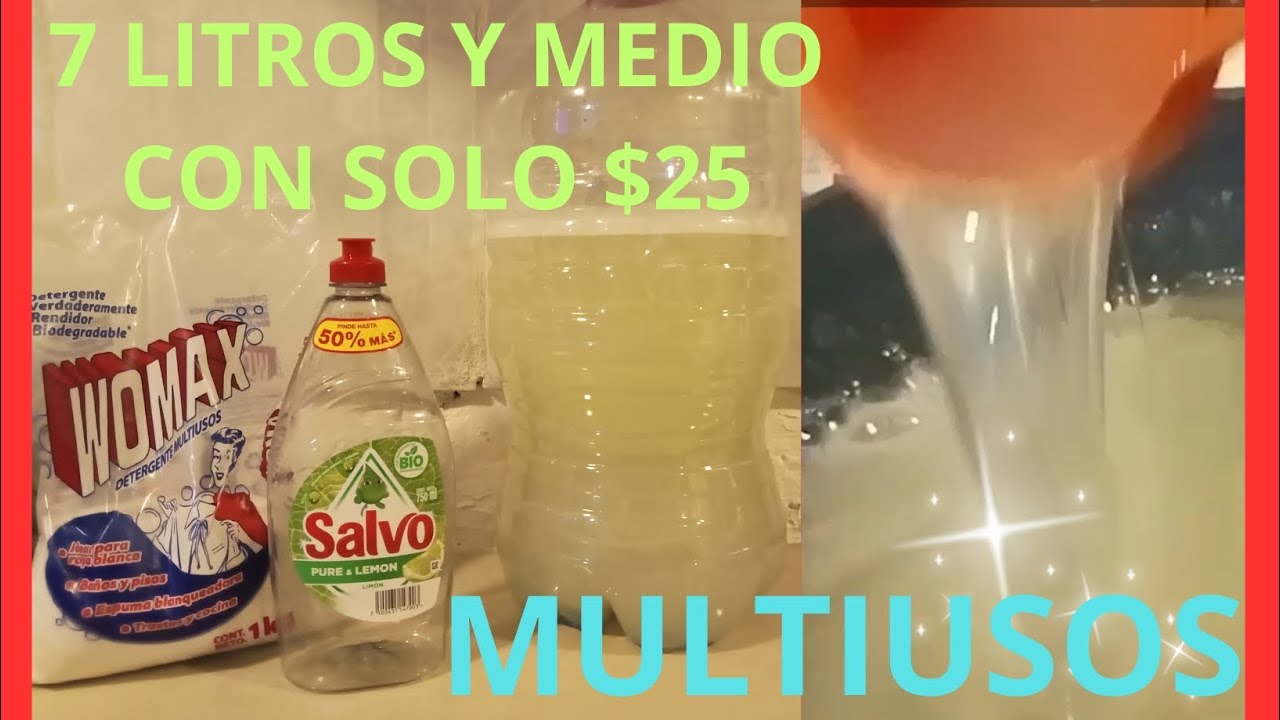 JABON TRANSPARENTE MULTIUSOS 👍 7 LITROS Y MEDIO CON SOLO $25