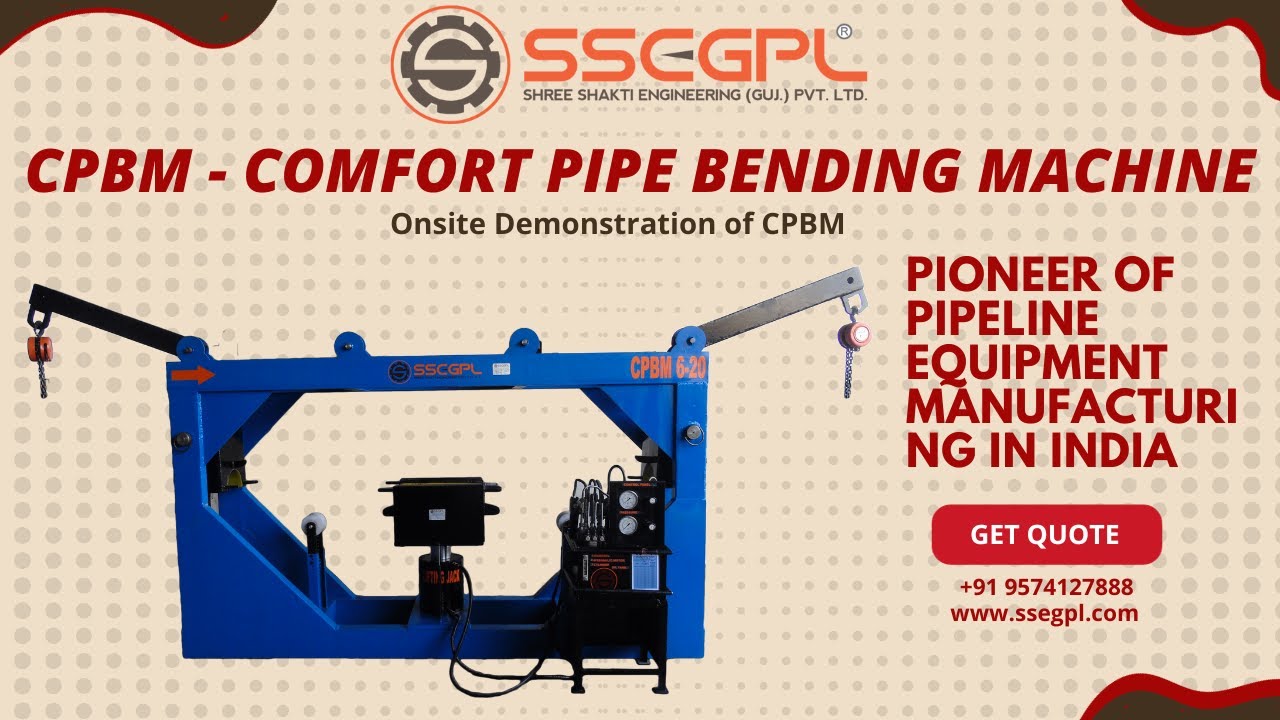 COMFORT PIPE BENDING MACHINE | For bending of pipes of different sizes easily | ONSITE DEMONSTRATION
