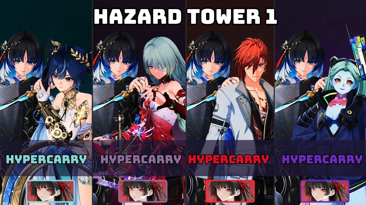 S0 Yangyang with different teams | ToA - Hazard Tower 1 | Wuthering Waves