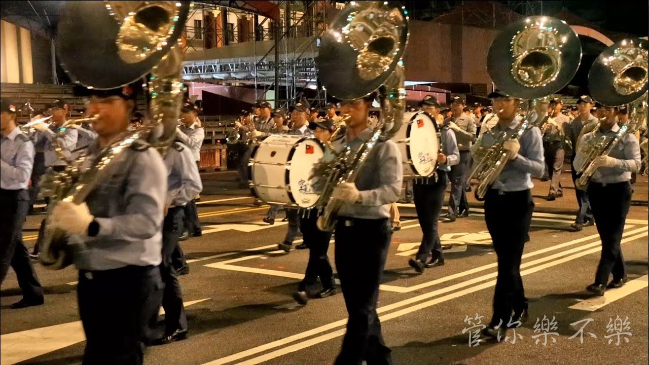 國防部聯合樂隊暨三軍儀隊︱第二次進場︱2023 國慶操演總統府前夜校(0926)︱雙十進行曲︱陸軍軍歌︱海軍軍歌︱空軍軍歌