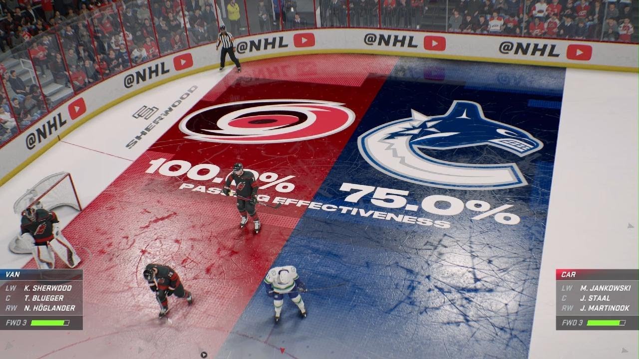 NHL 26 Vancouver. VS  Carolina.