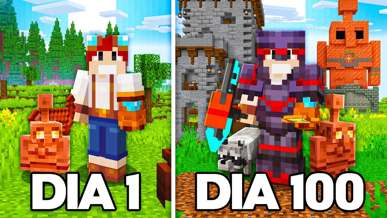 100 DIAS em UM MUNDO ETERNO de MINECRAFT com MODS - O FILME