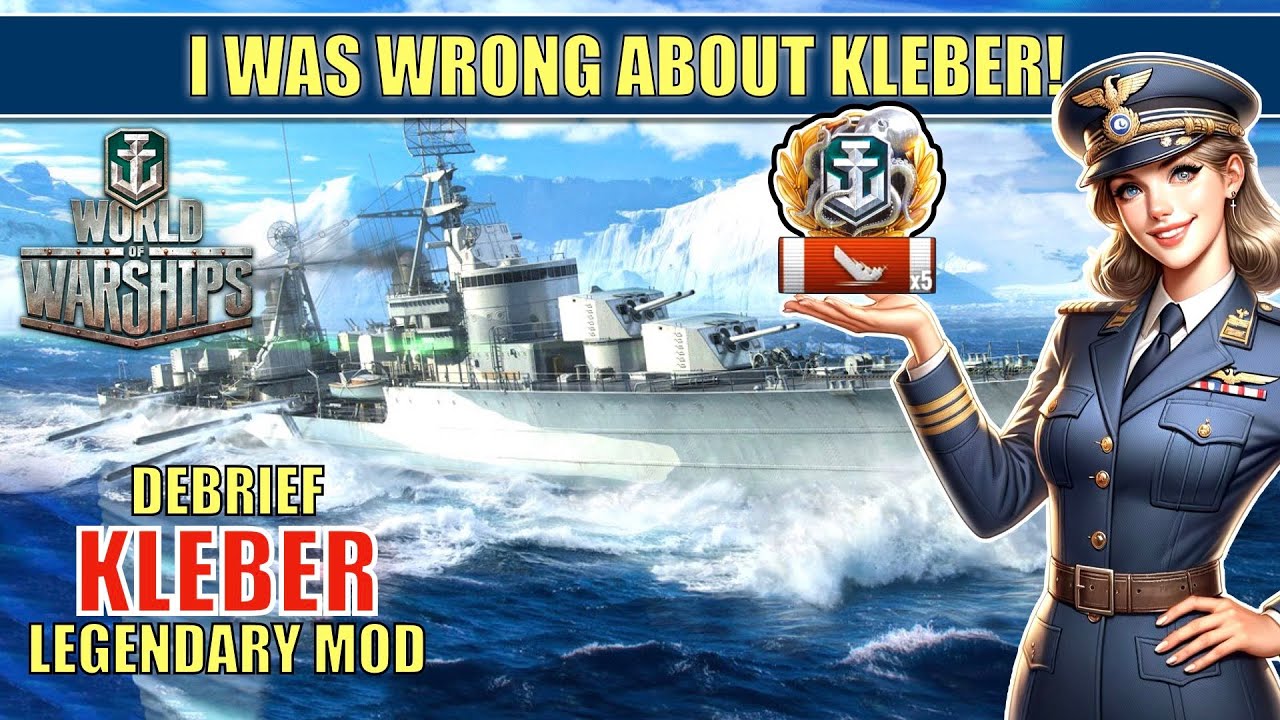 French Destroyer Kleber Kraken all torpedos kills legendary mod! #worldofwarships