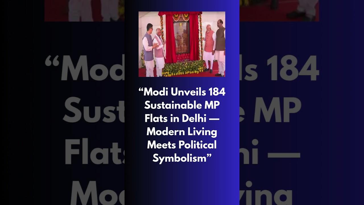 &ldquo;Modi Unveils 184 Sustainable MP Flats in Delhi &mdash; Modern Living Meets Political Symbolism&rdquo;