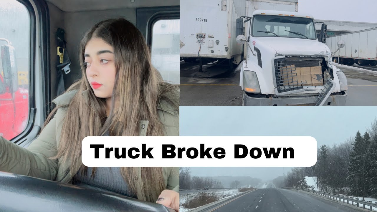 Aaj Mera Truck Toot Gaya 😥| Hard to drive truck In snow | Trucking in canada 