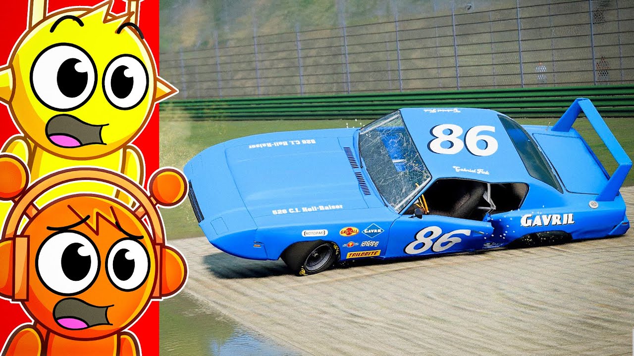 Reacting to RACING MECHANICAL FAILURES in BeamNG Drive!